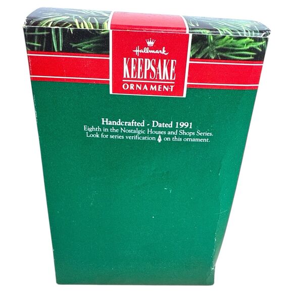 1991 Hallmark Fire Station Ornament Nostalgic Houses Series MIB Christmas - Picture 9 of 9